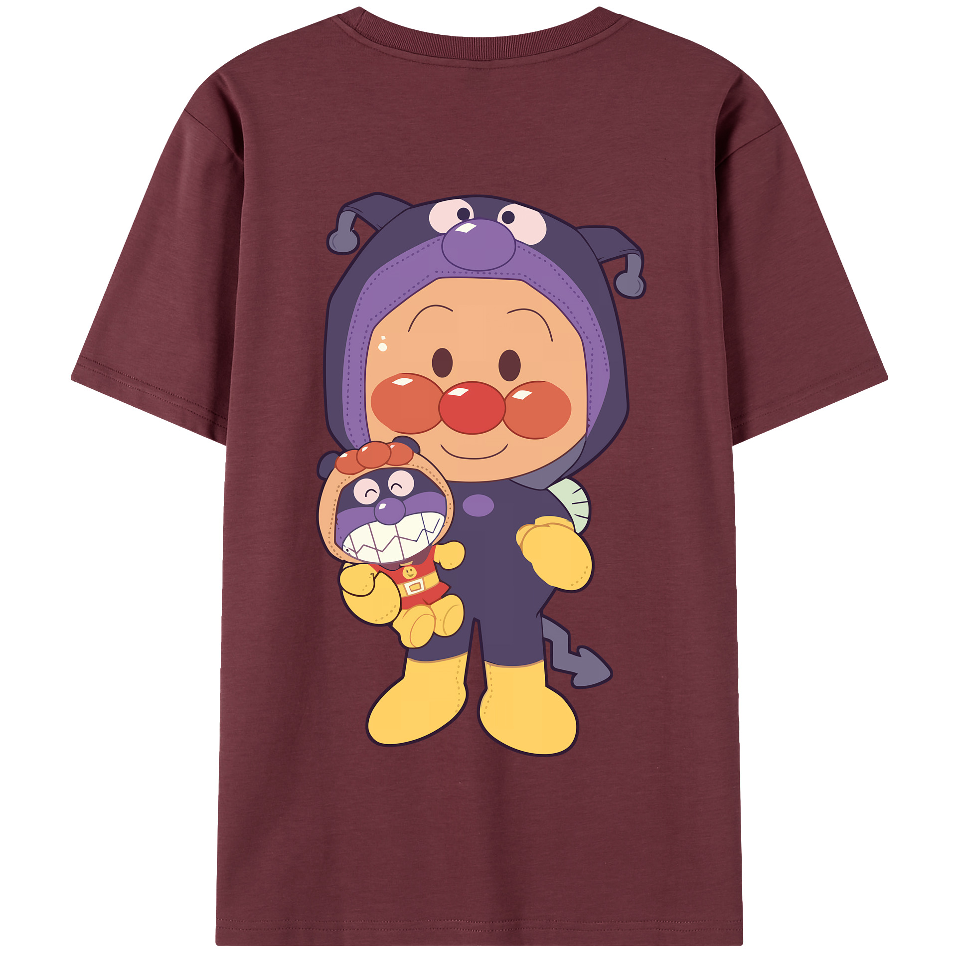 （画像用） アンパンマン Anpanman 綿100％半袖Tシャツ（背面プリント）
